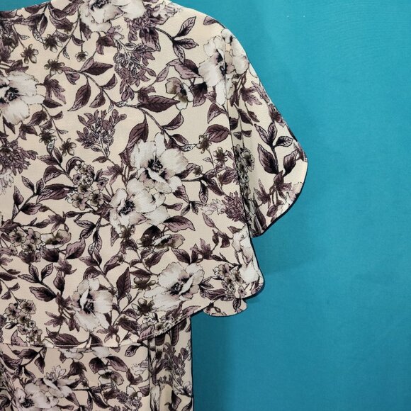 Ten Sixty Sherman Womens Floral Print Wrap Dress Medium - Picture 10 of 11